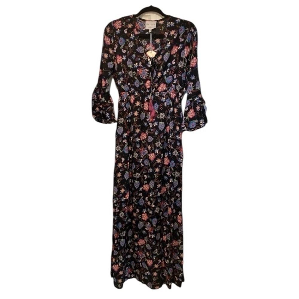 Hayden Women’s Maxi Boho Ruffled Sleeve Floral Rayon New medium